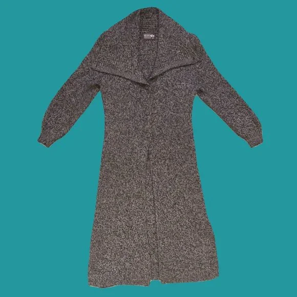 Calidad De Exportacion Baby Alpaca Long Cardigan Sweater Size M Preowned - Picture 6 of 10